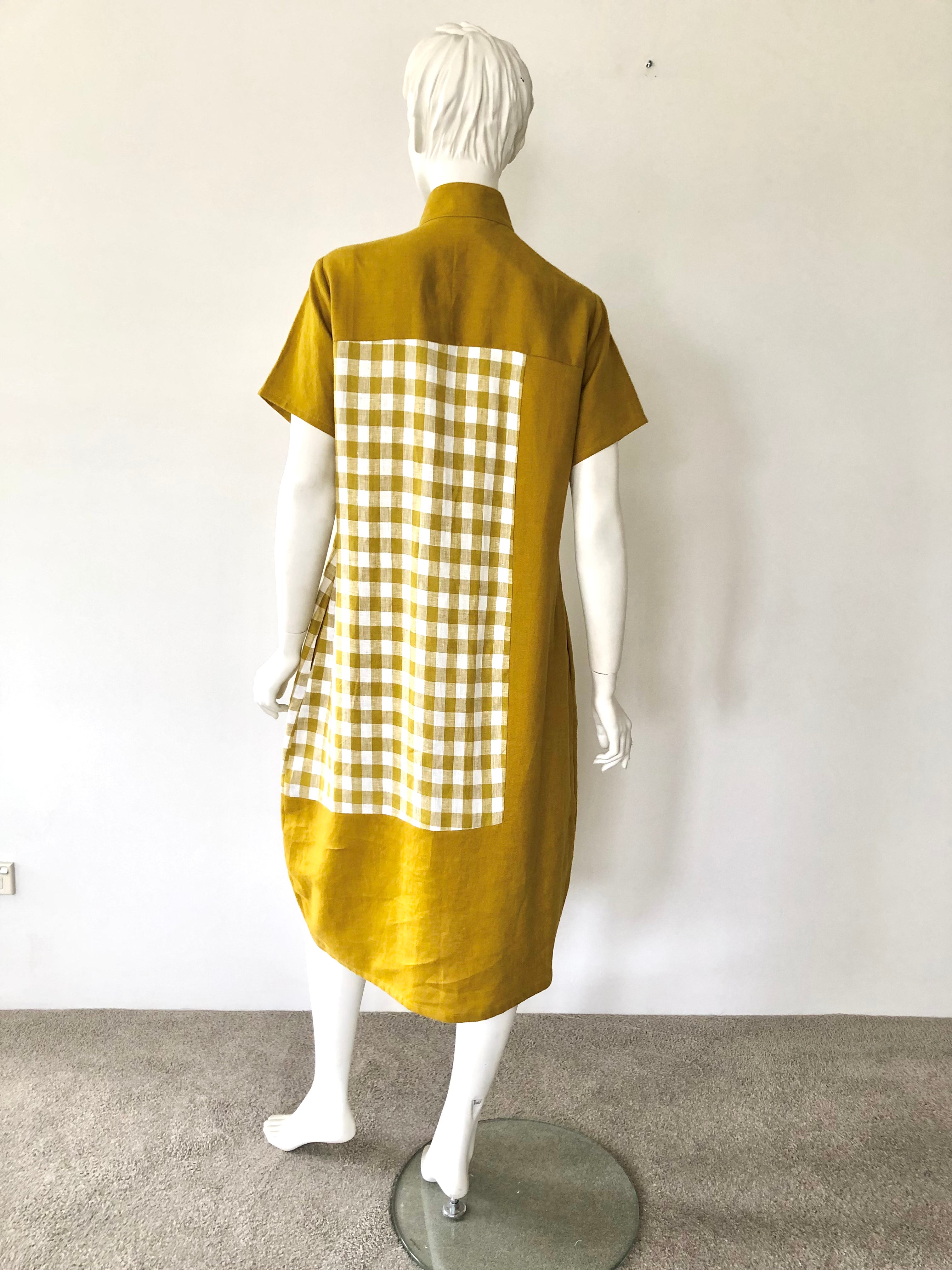 0/ 588 Dress shirt mustard checked